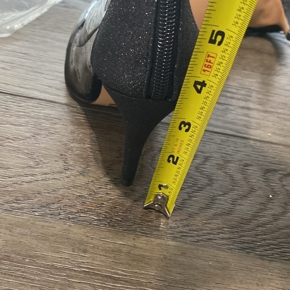 NWT BURJU Savage Ankle Closed Pointed Toe Wet Look With Sparkle Heel | 6.5 - Picture 6 of 10